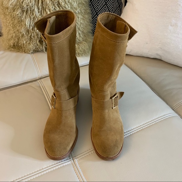 Jimmy Choo Suede Moto Boots - Picture 6 of 16